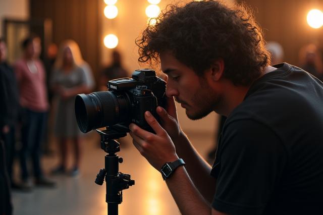 Juruambil gambar sedang merakam gambar acara