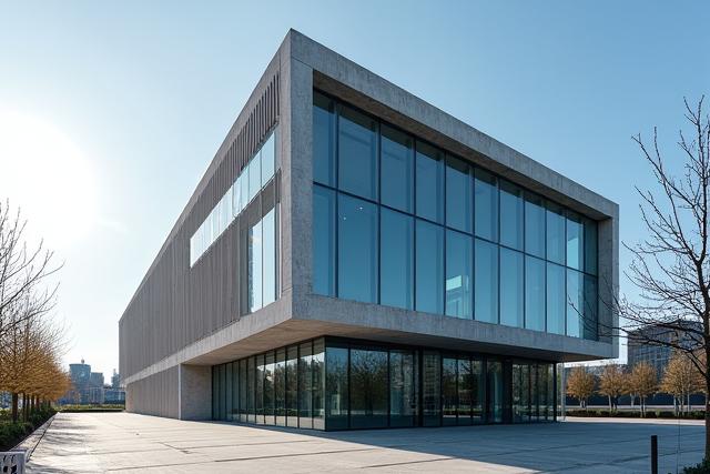 Bangunan moden dengan reka bentuk unik